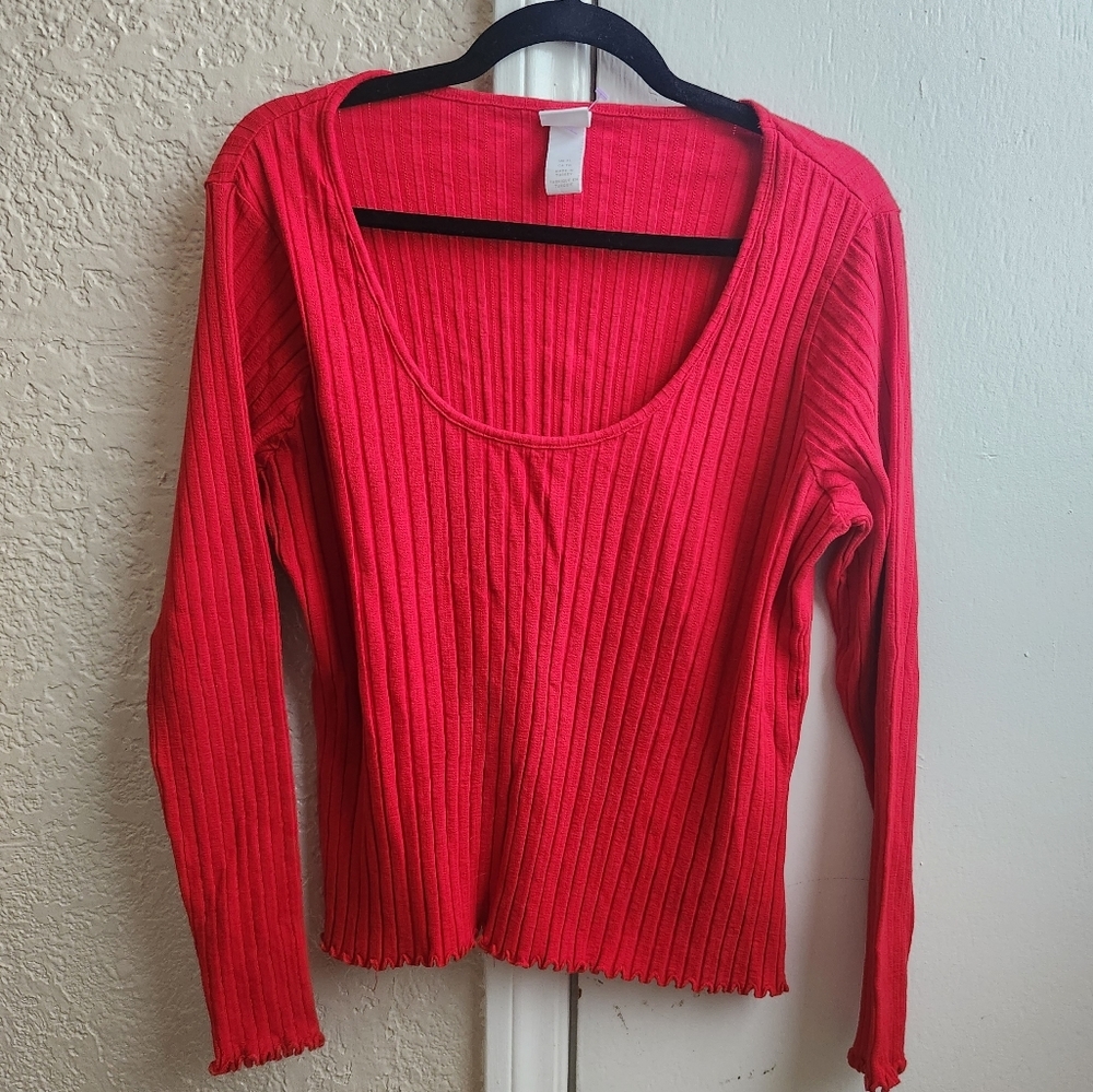 H&M- Rib Long Sleeve Tee